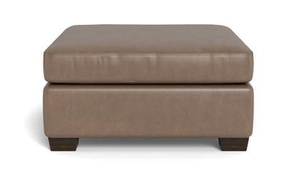 Track Leather Cocktail Ottoman