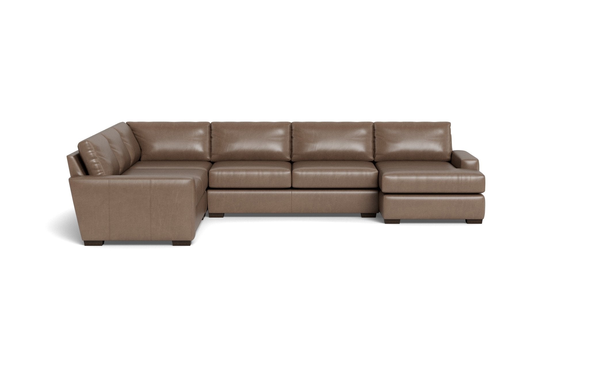 Mas Mesa 162 Deep Leather Corner Sectionals w. Right Chaise Couch Potatoes Furniture