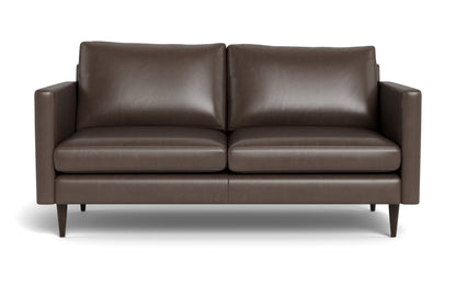 Wallace 69" Leather Untufted Loveseat - HUDSON IRON