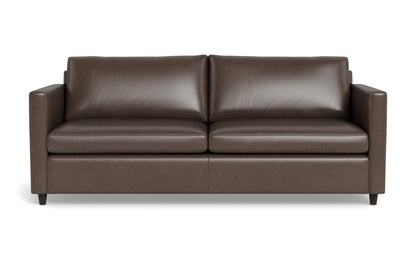 Wallace Leather Untufted 74" Queen Sleeper Sofa - HUDSON IRON