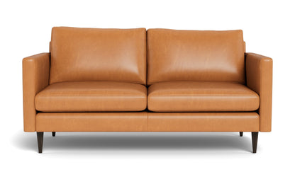 Wallace 69" Leather Untufted Loveseat - HUDSON LAGER