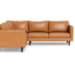 Wallace Leather Untufted Corner Sectional