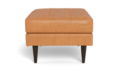 Wallace Leather Ottoman - HUDSON LAGER
