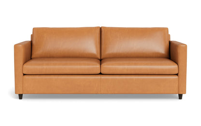 Wallace Leather Untufted 74" Queen Sleeper Sofa - HUDSON LAGER
