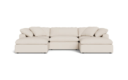 Fluffy 3 Piece Sofa W/Double Ottoman - MERIT SNOW