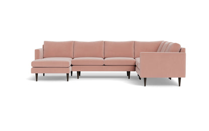 Wallace 131" Untufted Corner Sectionals w. Left Chaise - Superb Blush