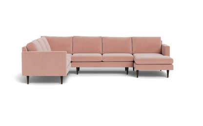 Wallace 131" Untufted Corner Sectionals w. Right Chaise - Superb Blush