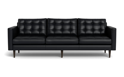 Wallace 98" Leather Estate Sofa - TRIBECA BLACK