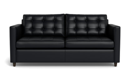 Wallace 74" Leather Queen Sleeper Sofa - TRIBECA BLACK