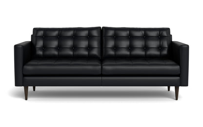 Wallace 85" Leather Sofa - TRIBECA BLACK