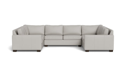 Track 141" Leather Corner Sofa Sleeper U Sectional - TRIBECA CHELSEA