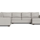 Track Leather Corner Sectionals w. Right Chaise