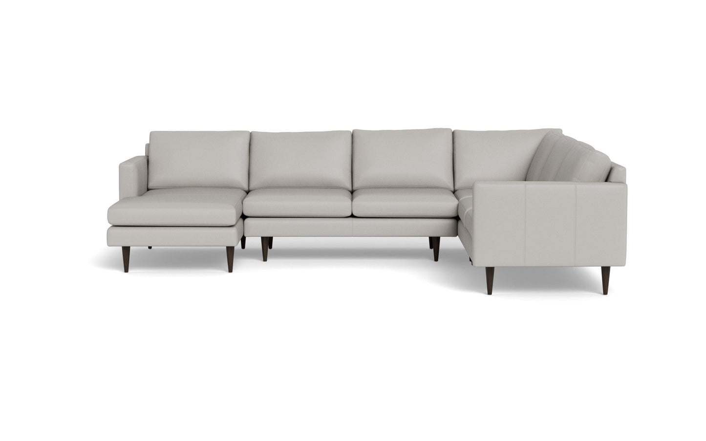 Wallace Leather Untufted Corner Sectionals w. Left Chaise