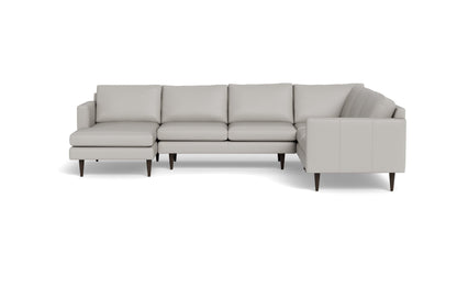 Wallace 131" Leather Untufted Corner Sectionals w. Left Chaise - TRIBECA CHELSEA