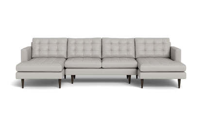 Wallace 126" Leather Double Chaise U Sectional - TRIBECA CHELSEA