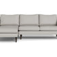 Wallace Leather Untufted Left Chaise Sectional