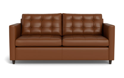 Wallace 74" Leather Queen Sleeper Sofa - TRIBECA CHESTNUT
