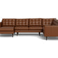 Wallace Leather Corner Sectionals w. Left Chaise