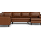 Ladybird Leather Corner Sectionals w. Right Chaise