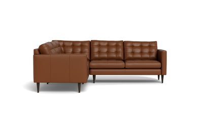 Wallace 102" Leather Corner Sectional - TRIBECA CHESTNUT