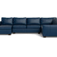Track Leather Corner Sectionals W. Full Sleeper & Left Chaise