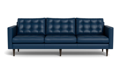 Wallace 98" Leather Estate Sofa - TRIBECA COBALT