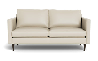 Wallace 69" Leather Untufted Loveseat - TRIBECA CREAM
