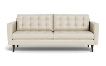 Wallace 85" Leather Sofa - TRIBECA CREAM