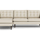 Wallace Leather Left Chaise Sectional