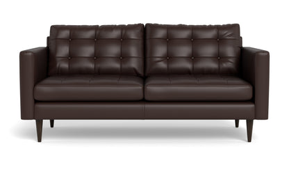 Wallace 74" Leather Apartment Sofa - TRIBECA ESPRESSO