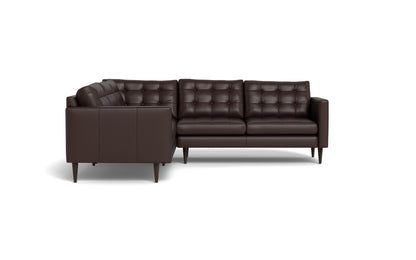 Wallace 102" Leather Corner Sectional - TRIBECA ESPRESSO