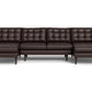 Wallace Leather Double Chaise U Sectional