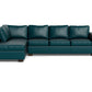 Track Leather Left Chaise Sleeper Sectional