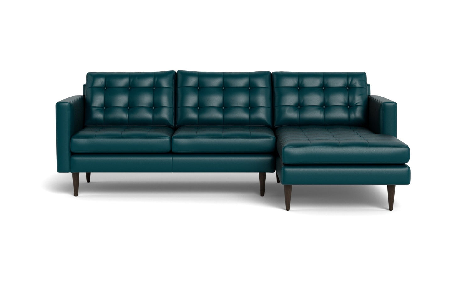 Wallace Leather Right Chaise Sectional
