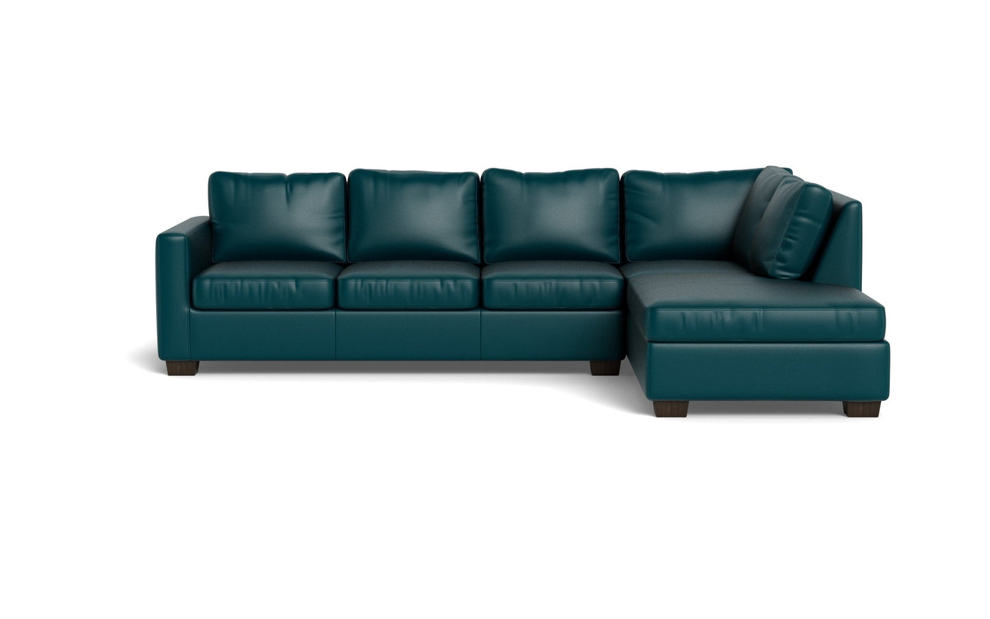 Track Leather Right Chaise Sleeper Sectional