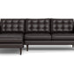 Wallace Leather Left Chaise Sectional