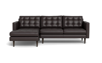 Wallace 98" Leather Left Chaise Sectional - TRIBECA QUARRY