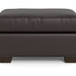Track Leather Ottoman