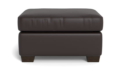 Track Leather Ottoman - TRIBECA QUARRY