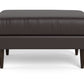 Wallace Leather Untufted Ottoman