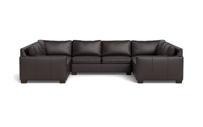 Track 141" Leather Corner Sofa U Sectional - TRIBECA QUARRY