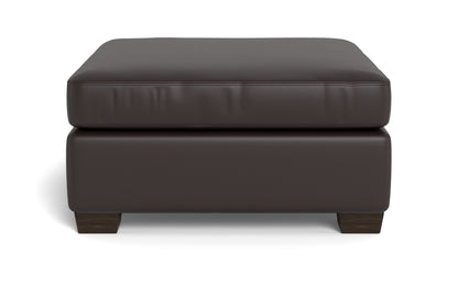 Track Leather Cocktail Ottoman - TRIBECA QUARRY