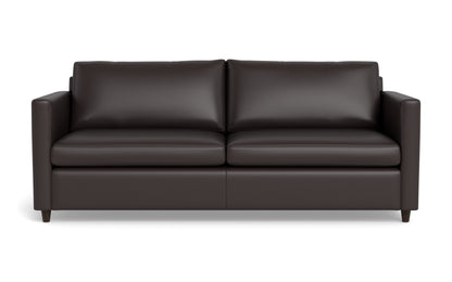 Wallace Leather Untufted 74" Queen Sleeper Sofa - TRIBECA QUARRY