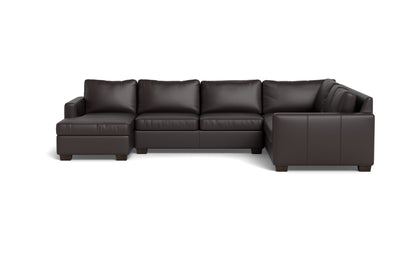 Track 141" Leather Corner Sectionals w. Left Chaise - TRIBECA QUARRY