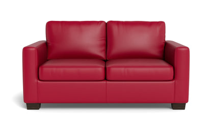 Track 62" Leather Twin Sleeper - TRIBECA SCARLET