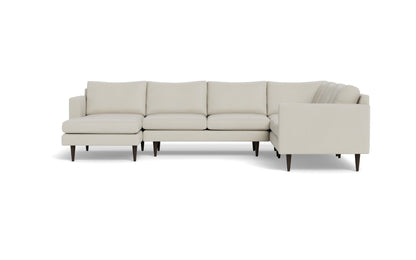 Wallace 131" Untufted Corner Sectionals w. Left Chaise - Villa Oyster