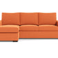 Mesa Reversible Chaise Sofa - Bennett Orangeade