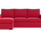 Mesa Reversible Chaise Sofa - Bennett Red