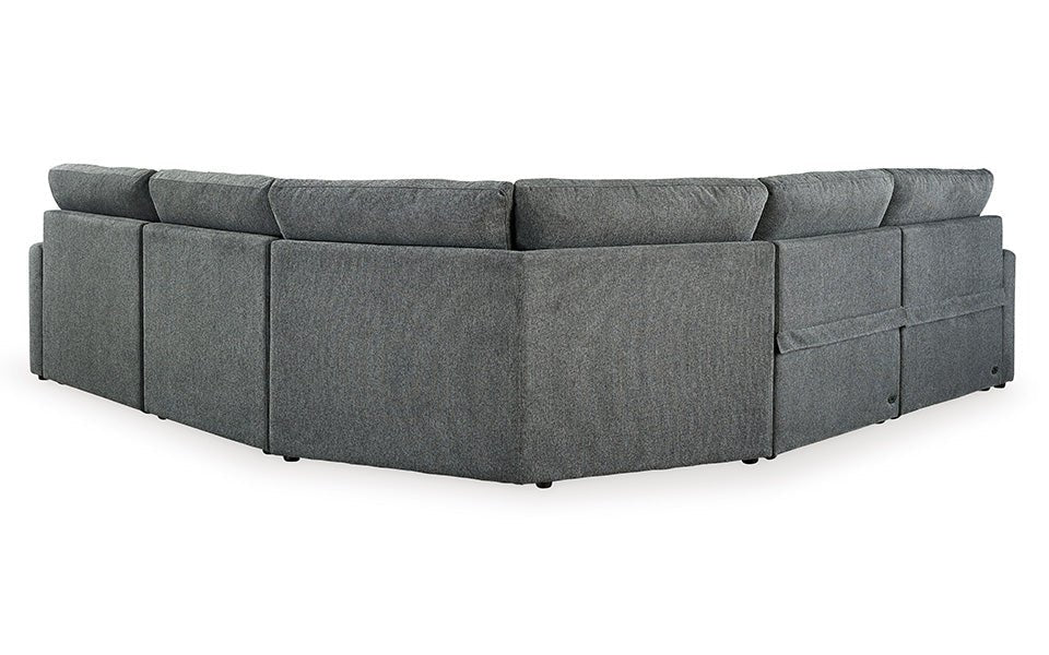 Hadley Right Chaise 5 Seat Reclining Corner Sectional Granite