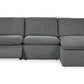 Hadley Right Chaise 3 Seat Reclining Sectional Linen